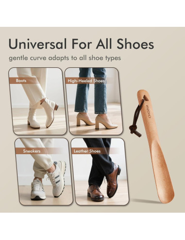 Cuchara para Zapatos CHOSIN de Madera - 2 Piezas Portátil