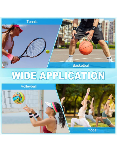 Muñequera Deportiva PATIKIL Transpirable para Baloncesto - 2 Pcs