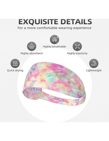 Banda para la cabeza deportiva TINUADEE unisex - Tie Dye Rosa