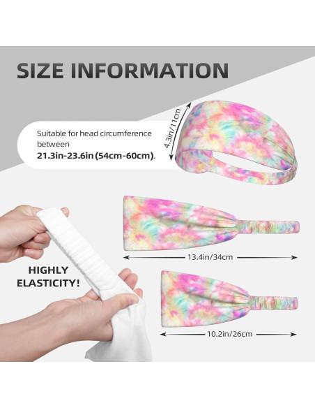 Banda para la cabeza deportiva TINUADEE unisex - Tie Dye Rosa