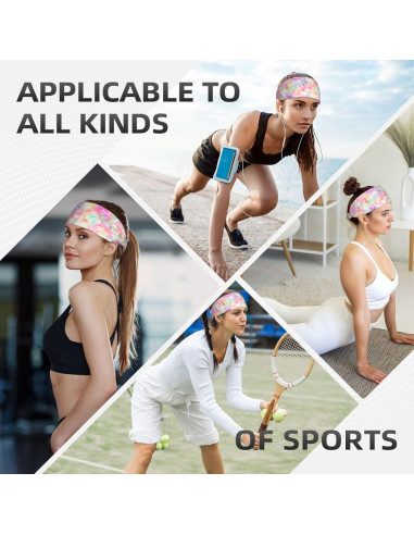 Banda para la cabeza deportiva TINUADEE unisex - Tie Dye Rosa