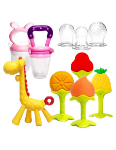 Set de Juguetes de Dentición HONGTEYA Rosa - 6 Piezas Silicona