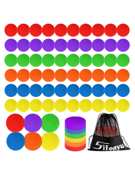 Puntos de Poliéster SIFENYU 12cm 60 Pcs Antideslizantes para Gimnasio