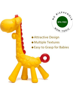 Set de Juguetes de Dentición HONGTEYA Rosa - 6 Piezas Silicona 2