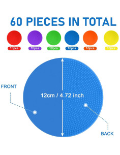 Puntos de Poliéster SIFENYU 12cm 60 Pcs Antideslizantes para Gimnasio 2