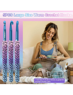 Juego de Ganchillos Coopay 6.5mm a 10mm con Agarre Ergonómico 2