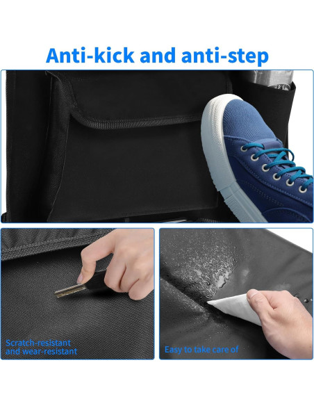 Organizador de Asiento de Coche TCJJ Negro 2 Piezas con Bandeja