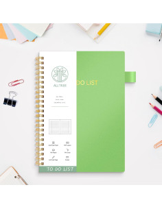 Cuaderno de Tareas Espiral ALLTREE A5 Verde 160 Páginas 2