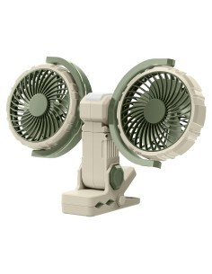 Ventilador Portátil Nediea F7311 Doble Cabeza 4000mAh Verde