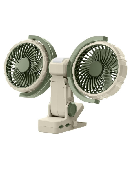 Ventilador Portátil Nediea F7311 Doble Cabeza 4000mAh Verde