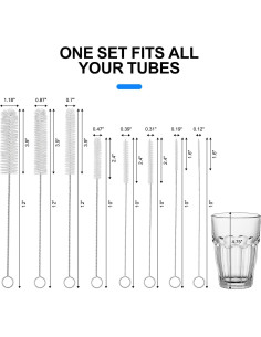 Juego de 8 cepillos limpiadores QLTUDN para pajitas y botellas 2