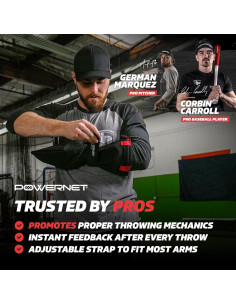 Manga de Lanzamiento PowerNet para Béisbol y Softbol - Entrenador Ajustable 2