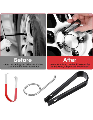 Juego de 6 herramientas Gtziqa para quitar cubiertas de tuercas