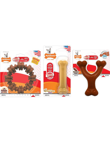 Paquete de 3 Juguetes para Perros Nylabone Power Chew