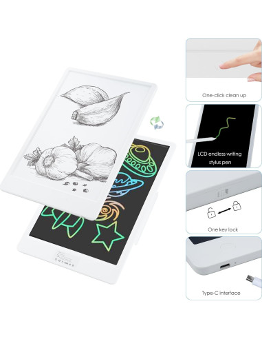 Tablero de Dibujo LED A4 CaalLogt 2en1 Portátil Recargable