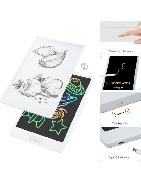 Tablero de Dibujo LED A4 CaalLogt 2en1 Portátil Recargable