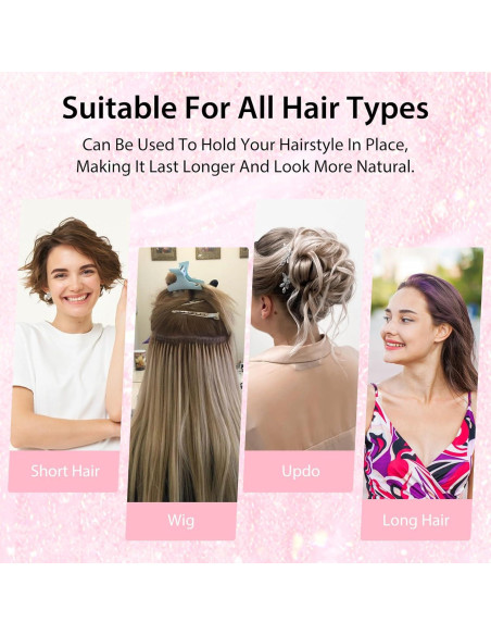 Kit de Mini Pasadores de Pelo GEEHUA 150pcs 3.5cm Negro