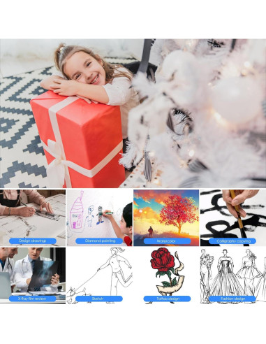 Tablero de Dibujo LED A4 CaalLogt 2en1 Portátil Recargable