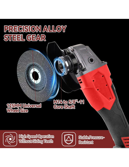 Amoladora Angular Inalámbrica Milwaukee 18V 125mm 12000RPM