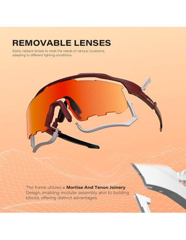 Gafas de Ciclismo GONTSAM Fotoquímicas Polarizadas UV400