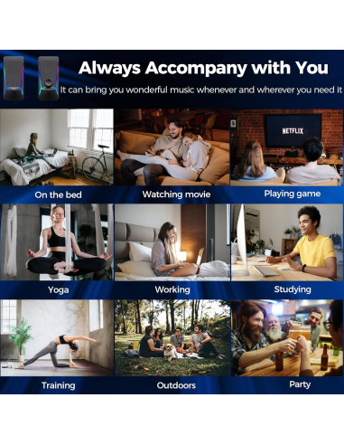 Altavoces Multimedia Estéreo 2.0 ROSON RC-CO707 USB y Aux