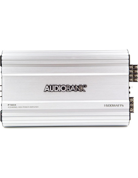 Amplificador Estéreo de Coche Audiobank P1604 1600W 4 Canales
