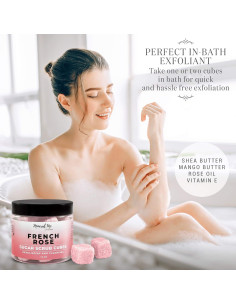 Exfoliante Corporal Rosa Francesa 340g - Cubos Hidratantes 2