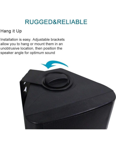 Altavoces Pasivos para Exterior Herdio HOS-401B 4" 200W Negro