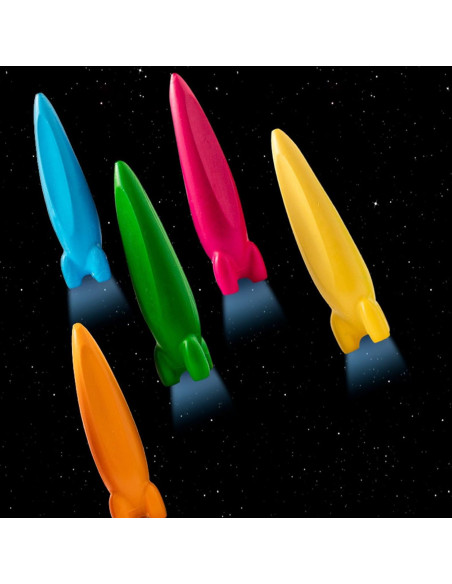 Crayones UEXINGOO en Forma de Cohete - 24 Colores Lavables