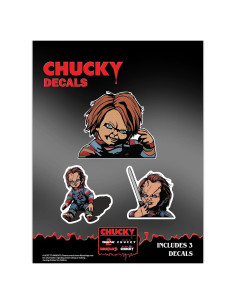 Set de 3 Calcomanías de Vinilo Chucky - Decoración Terrorífica