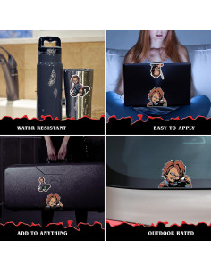 Set de 3 Calcomanías de Vinilo Chucky - Decoración Terrorífica 2