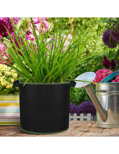 Bolsas de Crecimiento para Plantas GANAZONO 6Pcs 15L Tela Transpirable