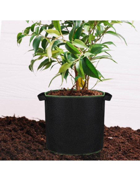 Bolsas de Crecimiento para Plantas GANAZONO 6Pcs 15L Tela Transpirable