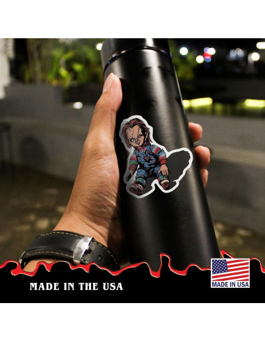 Set de 3 Calcomanías de Vinilo Chucky - Decoración Terrorífica