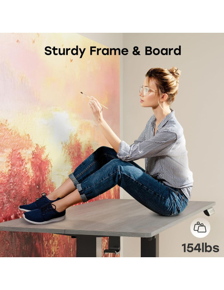 Escritorio de Pie Eléctrico JYLH JOYSEEKER 48x24 Gris Ajustable