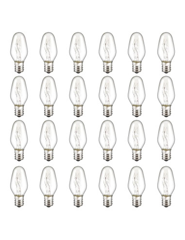 Paquete de 24 Bombillas C7 E12 Regulables 15W LinMiFo