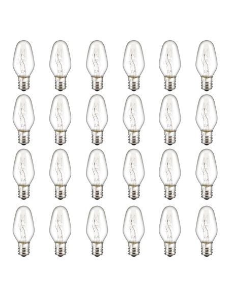 Paquete de 24 Bombillas C7 E12 Regulables 15W LinMiFo