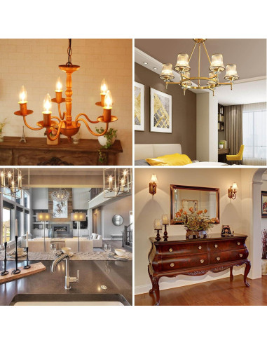 Paquete de 24 Bombillas C7 E12 Regulables 15W LinMiFo