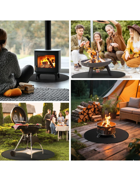 Manta Ignífuga Redonda FIREWESS 61 cm para BBQ y Fogatas