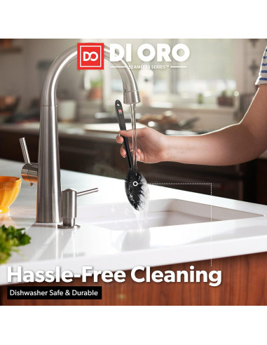 Cucharas de Silicona DI ORO 2 Piezas Antiadherentes Negras