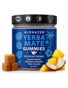 Gomitas de Yerba Mate AlohaZen - Energía Natural Piña Colada 60 Unidades