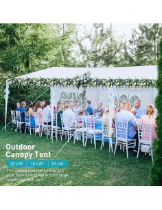 Carpa de Fiesta 3x9 m ANT SKU Blanca con 5 Paredes Laterales 2