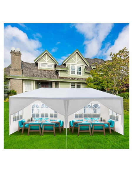 Carpa de Fiesta Vasitelan 10x20m Blanca con Paredes Removibles