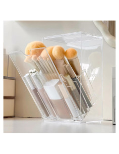 Organizador de Brochas de Maquillaje Singring Acrílico Transparente