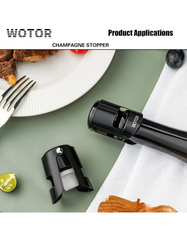 Tapones de Champagne WOTOR Acero Inoxidable 2 Piezas