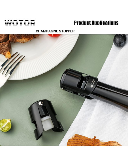 Tapones de Champagne WOTOR Acero Inoxidable 2 Piezas