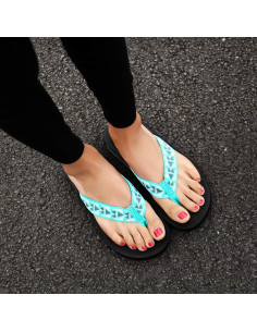 Sandalias de Playa para Mujeres QLEYO, Chanclas Comodas 8 2