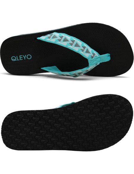 Sandalias de Playa para Mujeres QLEYO, Chanclas Comodas 8