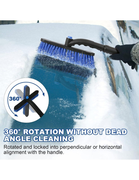 Raspador de Hielo y Cepillo de Nieve BFONS 2 en 1 360