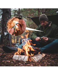 Collar de Supervivencia NUOGAO con Paracord y Pedernal 99 cm 2